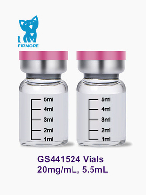 Injection GS-441524 pour la péritonite infectieuse féline de PAP de chat, 20mg/mL, 5.5mL