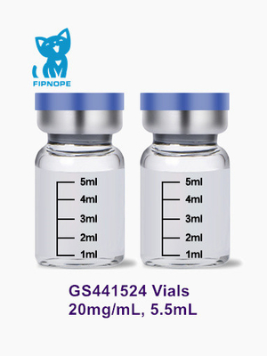 5.5mL 20mg/mL GS-441524 Injection Pour Chat FIP ​​Traitement